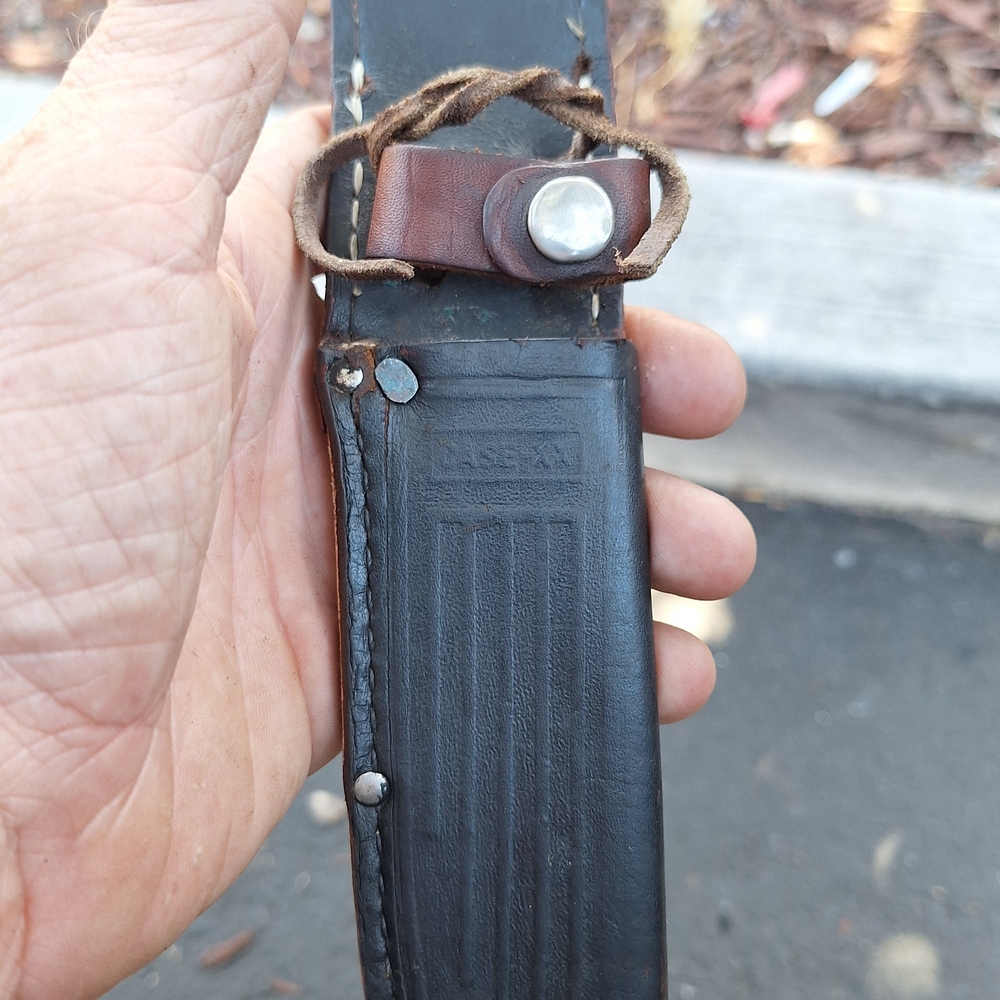 CASE XX Black Leather  Sheath